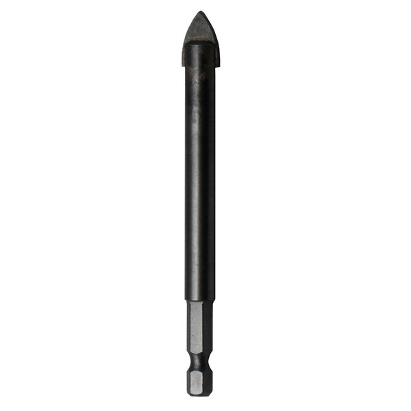 1/2in Carbide Tipped Glass & Tile Drill Bit With Hex Shank